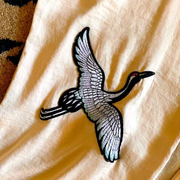 Kimono with crane patches - Picture 3 of 4